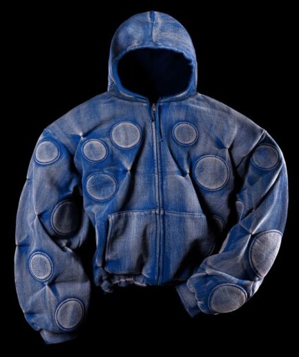 Badson Faded Cobalt OXYGEN Padded Zip-up Hoodie